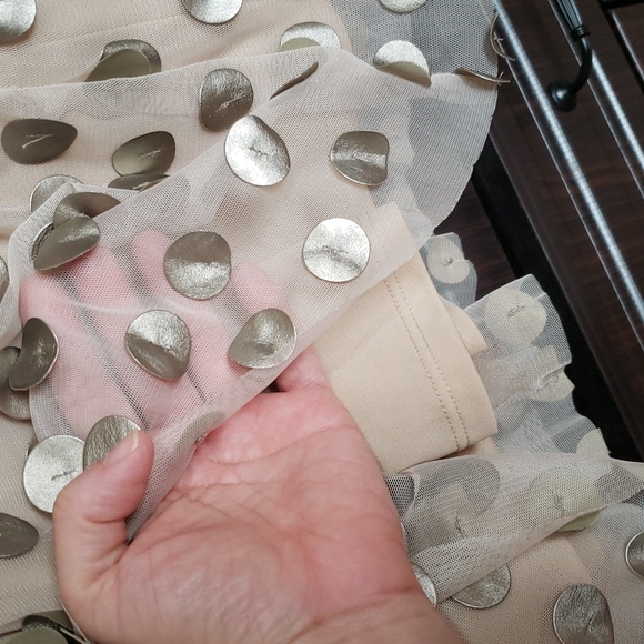 RARE Anthropologie Eva Franco Tulle Polka Skirt, Beige, 12P - Picture 7 of 12